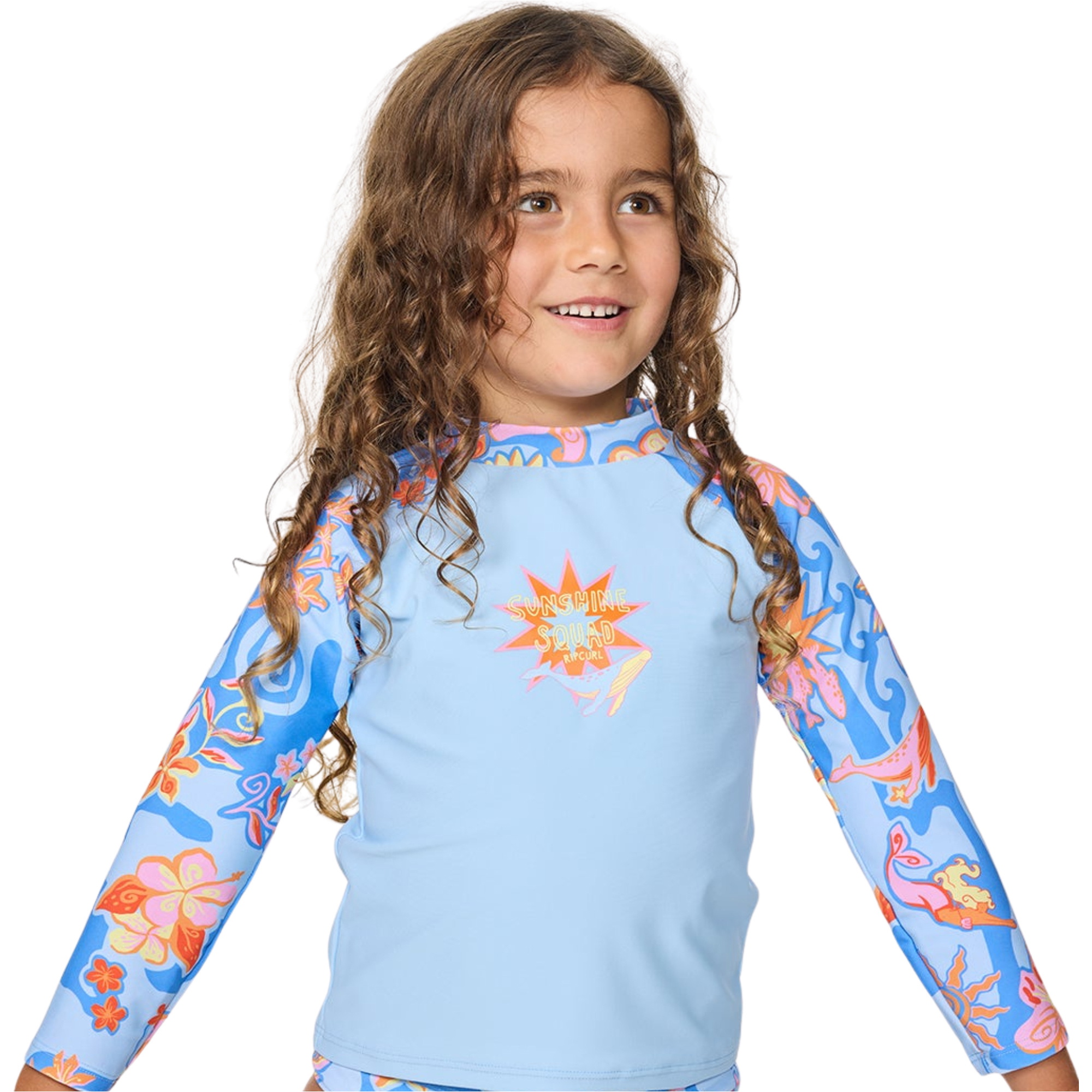 2026 Rip Curl Junior Surf Magic Rashie Set 13WJRV - Sky Blue